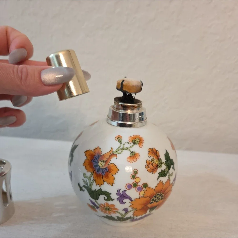 Vintage Berger Limoges France Floral Fragrance Lamp Diffuser